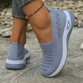 thumbnail image 5 of IEMIEMIEM Orthopedic Casual Shoes for Women Arch Support Non Slip Slip on Sneakers Breathable Knitted Mesh Stretch Volleyball Shoes Soft 2026 New Foam Shoes Blue 7 Wide, 5 of 8