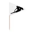 thumbnail image 1 of Cure-Dents de Danse en Duo Performance Triangle Toppers de Cupcake Drapeau, 1 of 3