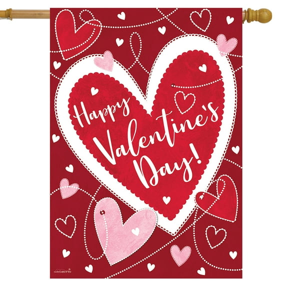 Briarwood Lane Heart Toss House Flag