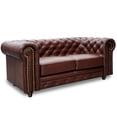 thumbnail image 2 of Love Seat de de Piel Genuina Clásico Capitonado, 2 plazas, Modelo Chesterfield P/V, Color Tabaco, Elegante, cómodo y Moderno, Hecho en Mexico. Medidas 185 X 90 X 80 cm., 2 of 7