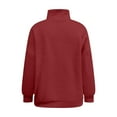 thumbnail image 6 of CQONEPT Women's Sweatshirts Dressy Casual Hoodies Drawstring Hooded Solid Color Pullover Tops with Pockets Red M, 6 of 6
