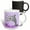 Multicolor, variant on 3drose, Cute Grey Dolphin Purple Ocean, 11oz Two-tone Black Mug