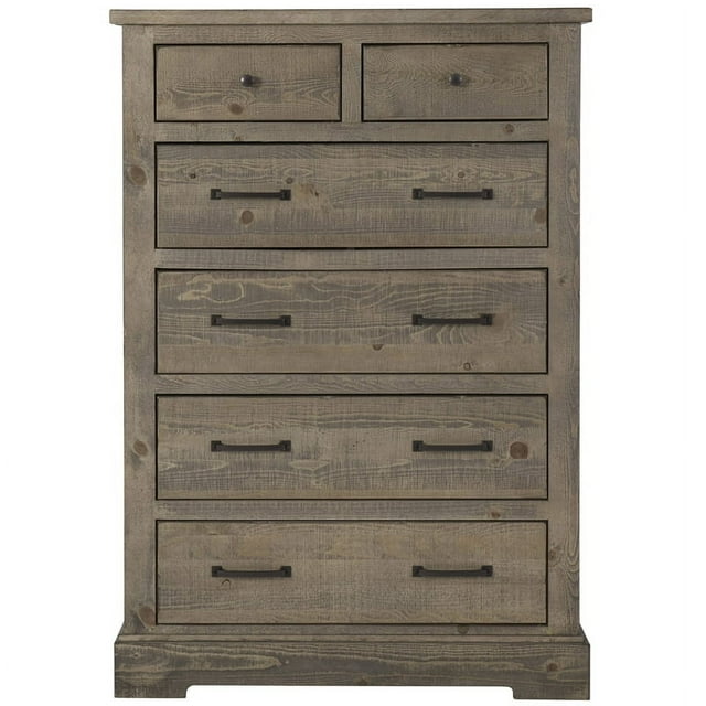 Progressive Furniture Meadow Wood Drawer Chest in Weathered Gray