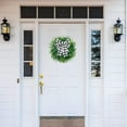 thumbnail image 6 of Artificial Boxwood Wreath Spring Summer Wreath Faux Greenery Leaves Wreath for Front Door Wall Window Porch Farmhouse Patio Garden Indoor and Outdoor Decor,16in, 6 of 6