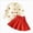 Red, variant on ZIXKCGDSE Girl Skirt Set Knit Sweater Flower Top and Pleated Skirt Elegant Fall Winter Outfit Size 4-5 Years
