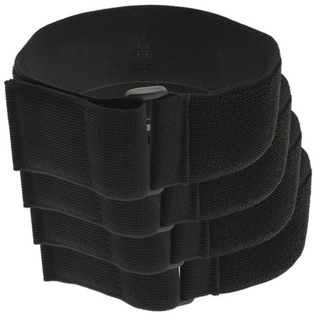 GAXIRE 4Pcs Black Flat Multi-Purpose Straps for Thigh Workout