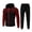 Wine, variant on Mens Sweat Suits Sets Clothes Jogging Suits Winter Sports Casual Fitness Set with Dots Hoodie Sweatshirt and Pants