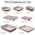 thumbnail image 2 of 7-Piece Nonstick Stackable Bakeware Set with Cookie Sheets, Muffin Pan, Bread Pan, Cake Pan, Loaf Pan, and Roasting Pan, 2 of 7