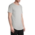thumbnail image 2 of No Boundaries Men's Elongated T-Shirt with Short Sleeves, 2-Pack, 2 of 9