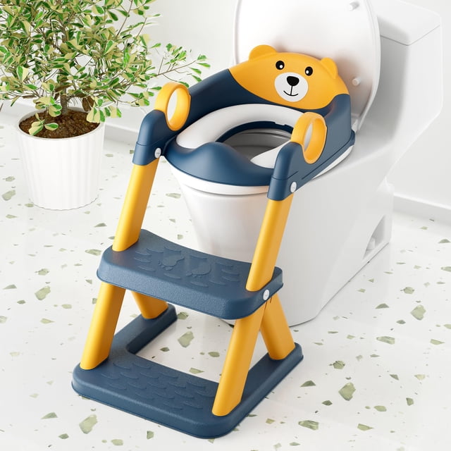 Asiento de inodoro COOSEYA para niños pequeños 2 en 1