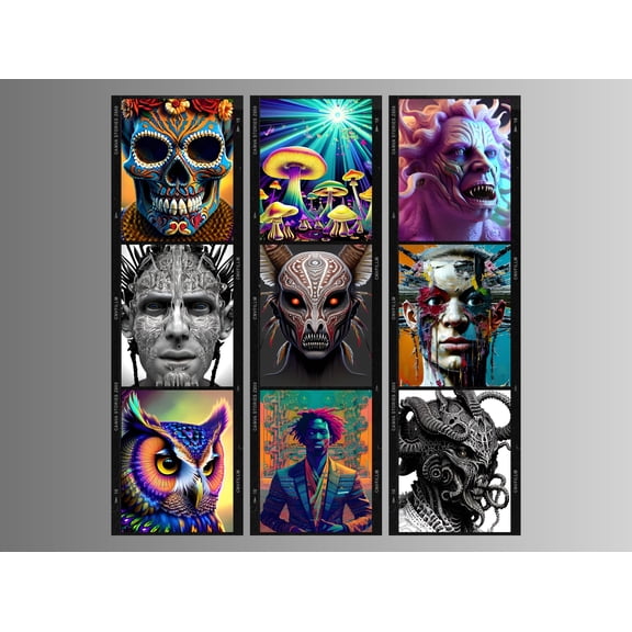 Rainbow Rulers of the Night - Canvas Wall Art