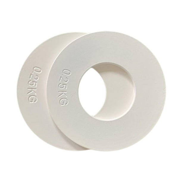 2 discos de pesas fraccionarias de acero, placa de peso intercambiable, barra portátil 0.25 kg