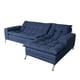 thumbnail image 3 of Sofá Cama M & E MUEBLES Carmen Modular Azul Denim de Lino Izquierda, 3 of 10