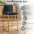 thumbnail image 6 of Counter Height Bar Stools Set of 4, 27" Modern Island Bar Stools with Back, Velvet Armless Bar Chairs for Home Office Kitchen Island, 6 of 9