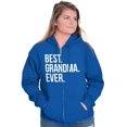thumbnail image 3 of Best Grandma Ever Nanna Gigi Nan Cute Womens Plus Size Graphic Zipper Hoodie Brisco Brands 4X, 3 of 5