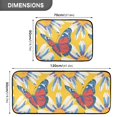 thumbnail image 4 of Dailycode 2 Pcs Kitchen Rug Set Non Slip Absorbent Soft Floor Mats for Kitchen Bathroom Cartoon Butterfly and Daisy Petals 19.7"x27.6"+19.7"x47.2", 4 of 7