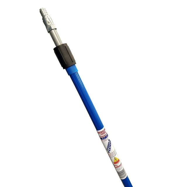 Sturdi-Extend Perche d'Extension Robuste de 6 Pieds en Fibre de Verre/acier à Double Verrou avec Embout Métallique Fileté