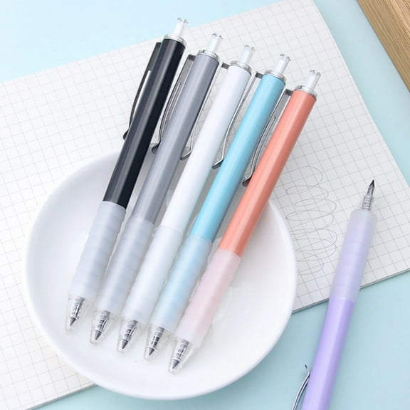 Ballpoint pens 6 pcs Grip Pen- Professional Black Ballpoint Pens with Soft Grip,Smooth Writing Black Ink - Perfect for Journaling and Gifting