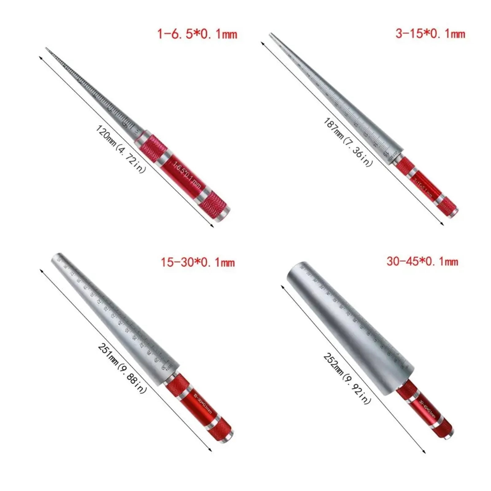 High Precision Feeler Gauges Accurate Hole Inspection Welding Taper Gauge Clear Scale Conical Taper Gauge Measuring Tool ,Corrosion-Resistant