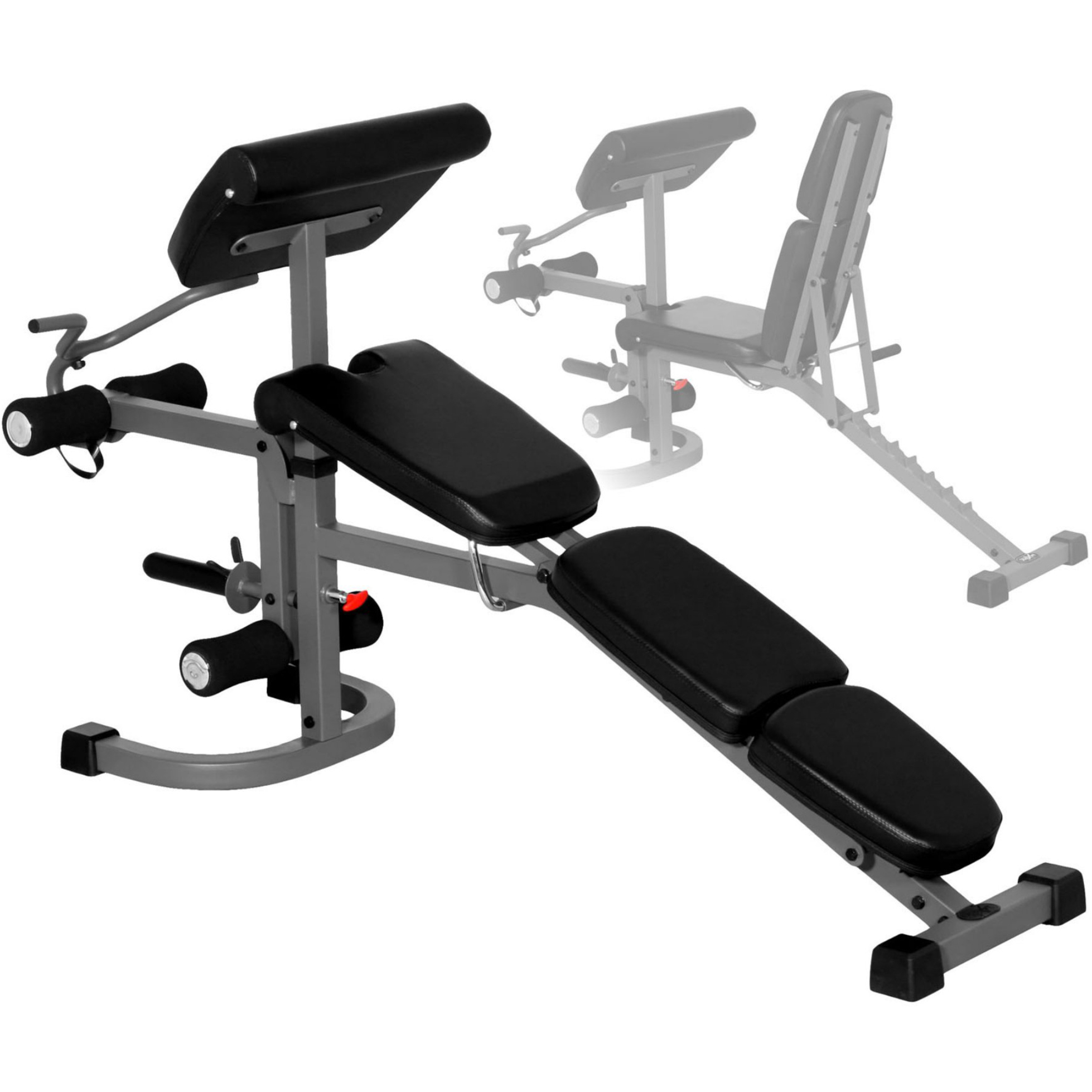 XMark FID Weight Bench with Arm Curl and Leg Developer
