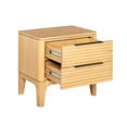 thumbnail image 3 of Benjara Cid Jima 26" Nightstand- 2 Drawers- Solid Wood in Natural Oak Finish, 3 of 6