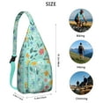 thumbnail image 3 of Boho Floral Sling Backpack – Vintage Botanical Watercolor Wildflower Crossbody Daypack with Romantic Garden & Artistic Bloom Pattern, Lightweight Travel Bag for Women & Nature Aesthetics, 3 of 4