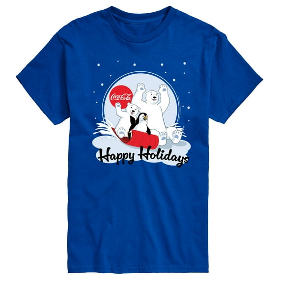 Coca-Cola - Happy Holidays Sledding - Men's Short Sleeve Graphic T-shirt