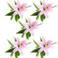 thumbnail image 1 of Kearding 5X flor artificial planta falsa decoración de la boda mano de obra tamaño compacto atractivo arreglo duradero jardín rosa Type2 NO2, 1 of 6