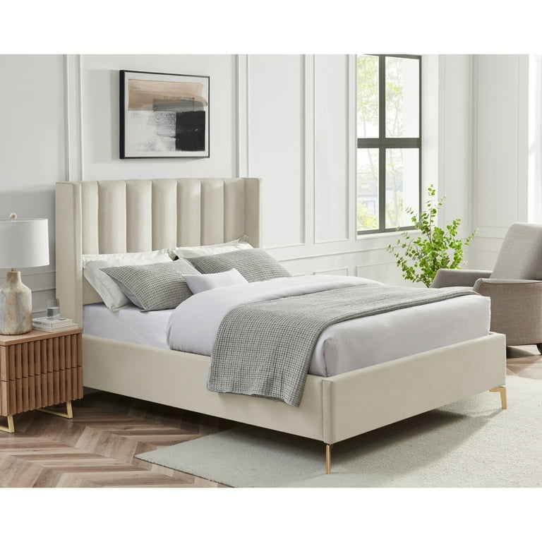 Upholstered channel bed deals