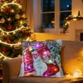 thumbnail image 6 of Holiday LED Pillow, Christmas Decorative Pillow with Flashing and Steady Light Modes, 45x45cm Short Plush Square Cushion for Festive Home Decor, 6 of 6