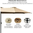 thumbnail image 2 of Kozyard 15ft Patio Umbrella with Base,Large Outdoor Double-Sided Rectangle Umbrella with Crank Handle, Market Umbrella for Poolside Garden Deck Backyard Beach Pools, Blue, 2 of 9