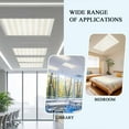 thumbnail image 6 of 4 Pack Cream and Fluorescent Light Covers for Ceiling Lights White Striped Geometric Magnetic Ceiling Light Covers Overhead Light Filters for Office Classroom Home, 6 of 9