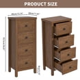 thumbnail image 3 of 4 Drawer Dresser for Bedroom Tall Chest of Drawers Wood Storage Dresser Organizer Nightstand for Living Room, 3 of 9