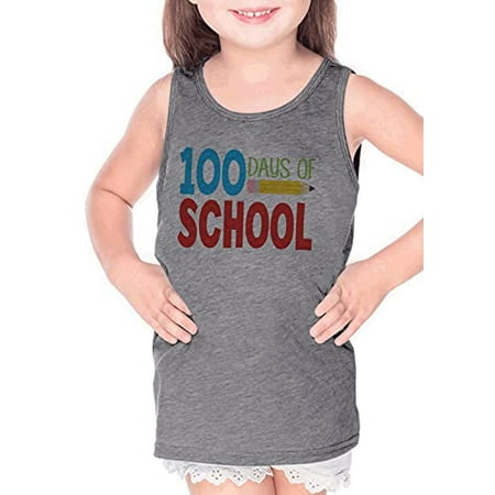 

7 ate 9 Apparel Kids 100 Days of School Shirt Grey Tank Top