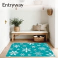 thumbnail image 3 of ODIKA 5'x7' Machine Washable Non-Slip Area Rug, Magical Crystal Flurry Season Welcome Entrance High Traffic Rug, Blue, 629859, 3 of 7