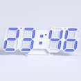 thumbnail image 1 of Reloj despertador digital 3D, reloj digital LED de pared con 3 niveles de brillo ajustados automáticamente, reloj electrónico LED con función de repetición (azul), 1 of 4