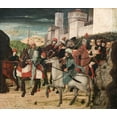 thumbnail image 2 of Parentino, Bernardo 29x26 White Modern Wood Framed Museum Art Print Titled - Procession of the Magi, 2 of 4