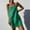 Green, variant on Dresses for Women Elegant Green Square Neckline Mid-Length Sexy Solid Sleeveless Slip Dress