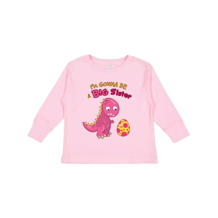 

Inktastic Dinosaur Future Big Sister Gift Toddler Toddler Girl Long Sleeve T-Shirt