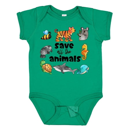 

Inktastic Save All the Animals- Cute Boys or Girls Baby Bodysuit