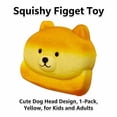 thumbnail image 2 of Slow Rising Squishy Toy with Cute Dog Head Design, 1-Pack, Yellow, for Kids and Adults, Squeeze Toy, 2 of 3