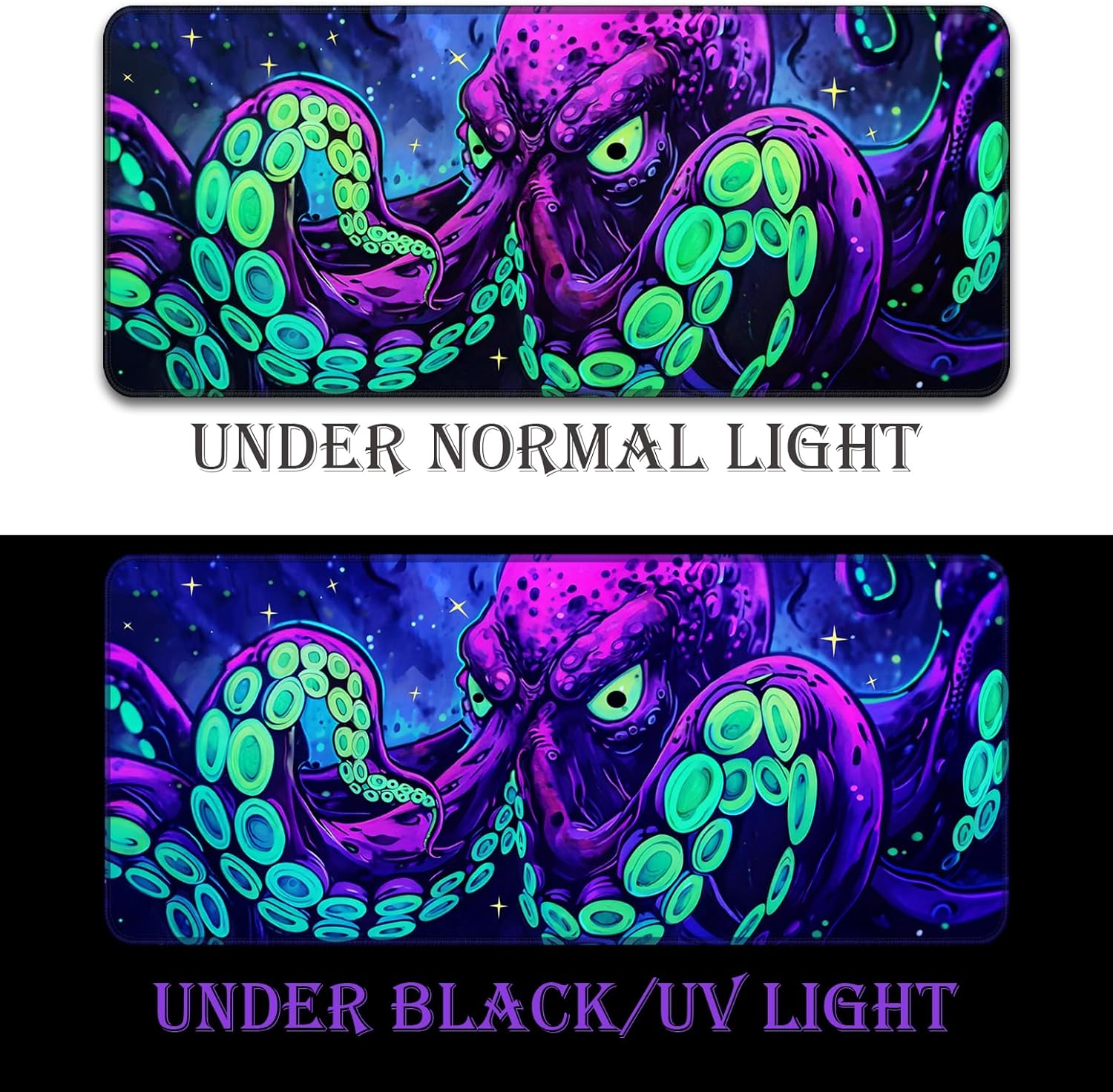 Simpkeely Blacklight Octopus Gaming Mouse Pad Extended photo 5