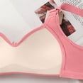 thumbnail image 6 of Feancey Women's Wireless Bras Molded Cups Everyday Brassiere Adjustable Straps Casual No Underwire Bra Solid Color Daily Underwear Watermelon Red 3XL, 6 of 8