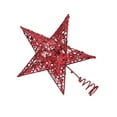 thumbnail image 3 of FUEENIRVA Tree Toppers Christmas Decorations Star 1Pcs Red Iron for Weddings and Christmas Gatherings, 3 of 8