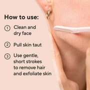 Finishing Touch Flawless Dermaplane Facial Exfoliator and Hair Remover, Facial Hair Removal for Women, 6 Count