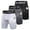 Black&Grey&White, variant on Amdohai 3 Pack Men Sports Shorts Active Workout Underwear with Pocket