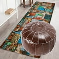 thumbnail image 4 of Handmade Boho Moroccan Pouf Cover Unfilled Coffee, 4 of 9