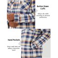 Men's Flannel Shirt Jacket with Quilted Lined Long Sleeve Plaid Coat