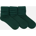 thumbnail image 6 of ToBeInStyle Pack of 3 of Colorful Unisex Fashion Slouch Socks - Hunter Green, 6 of 6