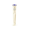 thumbnail image 3 of Angara Natural 0.8 Ct. Tanzanite with Diamond Classic Ring in 14K Yellow Gold for Women (Ring Size: 3.5), 3 of 9